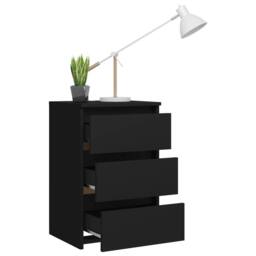 Berkfield Home Bed Cabinet Black 40x35x62.5 cm Engineered Wood - thumbnail 6