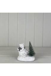 KDMD White Ceramic Bear Deco with Light