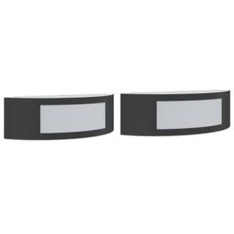 Berkfield Home Outdoor Wall Lights 2pcs Black Stainless Steel - thumbnail 2