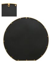 MirrorOutlet Gold Framed Flat Bottom Circular Wall Mirror (126CM X 120CM) - Size: 1 Pack - thumbnail 4