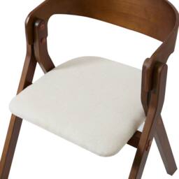 Nordlys Set of 2 Solid Wood & Fabric Dining Chairs in Dark Brown - thumbnail 9