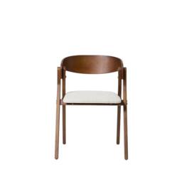 Nordlys Set of 2 Solid Wood & Fabric Dining Chairs in Dark Brown - thumbnail 8