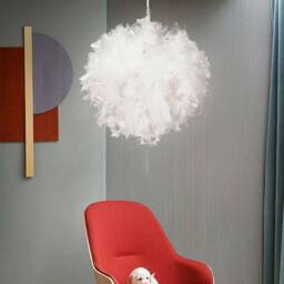 Kelvenix FEATHER ROUND CEILING LIGHT SHADE in White - thumbnail 3