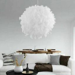 Kelvenix FEATHER ROUND CEILING LIGHT SHADE in White - thumbnail 1