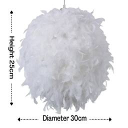 Kelvenix FEATHER ROUND CEILING LIGHT SHADE in White - thumbnail 2