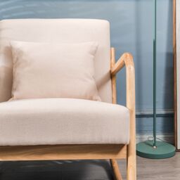 Nordlys Rocking Chair Scandinavian Rocking Chair Fabric in Beige - thumbnail 4
