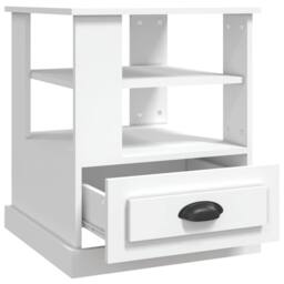 Berkfield Home Side Table White 50x50x60 cm Engineered Wood - Size: 50 x 50 x 60 cm - thumbnail 8