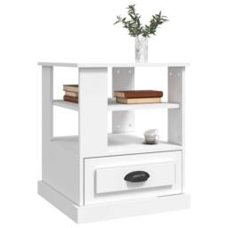 Berkfield Home Side Table White 50x50x60 cm Engineered Wood - Size: 50 x 50 x 60 cm - thumbnail 4