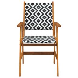 Berkfield Home Garden Chairs 6 pcs Solid Acacia Wood in Brown - thumbnail 4