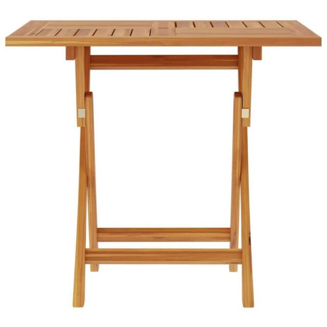Berkfield Home Beautiful Folding Garden Table 85x85x76 cm Solid Teak Wood in Brown - Size: 85 x 85 x 76 cm - image 1