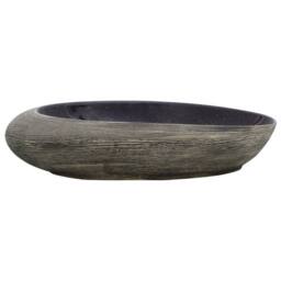 Berkfield Home Durable Countertop Basin Purple & Grey Oval 59x40x14 cm Ceramic - Size: 59 x 40 x 14 cm