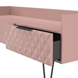 Ready Assembled 2 U Islay 2 Drawer Coffee TV Unit (Ready Assembled) in Dusty Pink - thumbnail 6