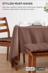 Homescapes 4 Pack Seat Pads Luxury 100% Cotton Indoor Outdoor Garden Cushion, 40cm in Brown - Size: 40 cm x 40 cm - thumbnail 7