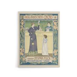 "Artery8 Hollandischer Cacao Advert Canvas Wall Art Print Georg van Caspel in Yellow - Size: W18"" x H24""" - thumbnail 1