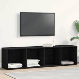 Berkfield Home Bookcase Black Oak 36x30x143 cm Engineered Wood - Size: 36 x 30 x 143 cm - thumbnail 2