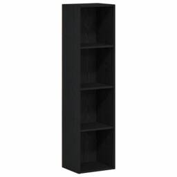 Berkfield Home Bookcase Black Oak 36x30x143 cm Engineered Wood - Size: 36 x 30 x 143 cm - thumbnail 1