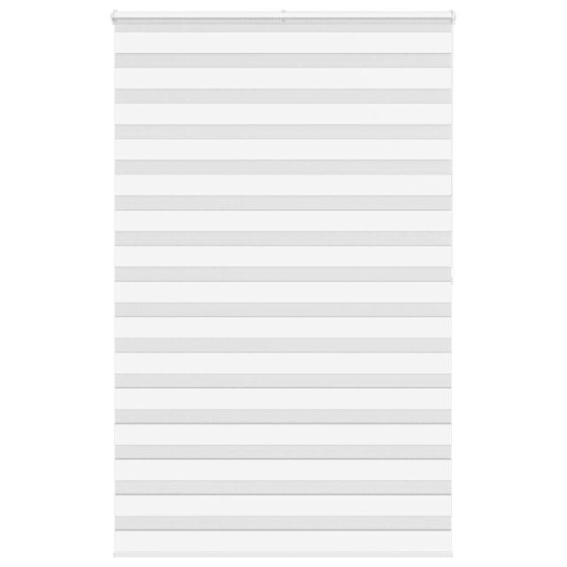 Berkfield Home Zebra Blind White 140x200 cm Fabric Width 135.9 cm Polyester - image 1