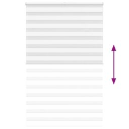 Berkfield Home Zebra Blind White 140x200 cm Fabric Width 135.9 cm Polyester - thumbnail 5