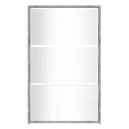 Berkfield Home Shoe Cabinet with Mirror 3-Layer Grey Sonoma 63x17x102.5 cm - thumbnail 4