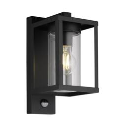 CGC Lighting Outside Wall Light Black Modern, E27 Bulb, Mains Powered, Garden, Porch, Patio Black PIR - thumbnail 9