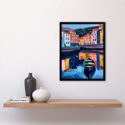 Artery8 Colourful Staithes North Yorkshire Seaside Boat Framed Art Print - Size: A4 - thumbnail 4