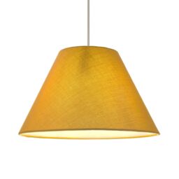 Happy Homewares Traditional Cotton Coolie Lampshade Suitable for Table Lamp or Pendant in Mustard - Size: 10 inches - thumbnail 2