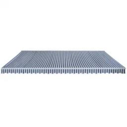 Berkfield Home Folding Awning Manual Operated 600 cm Blue/White in Blue - thumbnail 1