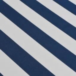 Berkfield Home Folding Awning Manual Operated 600 cm Blue/White in Blue - thumbnail 5