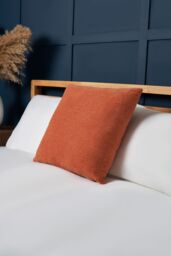BHS Chenille Cushion in Terracotta - Size: 43 cm x 43 cm - thumbnail 1