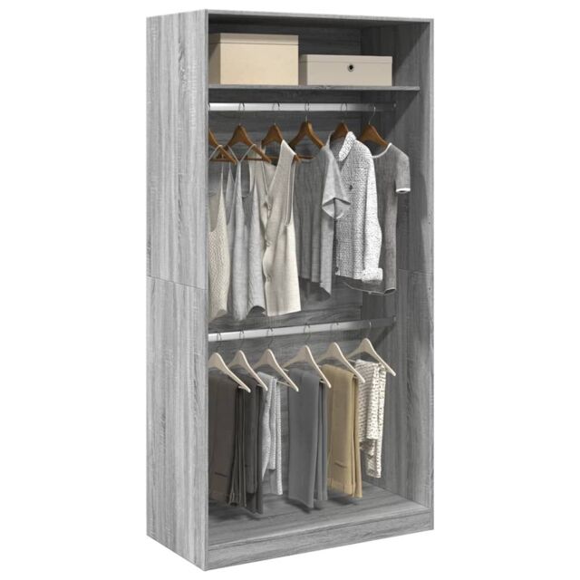 Berkfield Home Wardrobe Grey Sonoma 100x50x200 cm Engineered Wood - Size: 100 x 50 x 200 cm - image 1