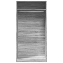Berkfield Home Wardrobe Grey Sonoma 100x50x200 cm Engineered Wood - Size: 100 x 50 x 200 cm - thumbnail 4