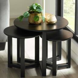 Cheshire Nordvik Nest Of 3 Tables in Black - thumbnail 7