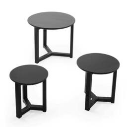 Cheshire Nordvik Nest Of 3 Tables in Black - thumbnail 5