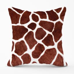 Warren Reed - Designer Giraffe Spots Print Outdoor Cushion in Brown - Size: 45 cm x 45 cm - thumbnail 1