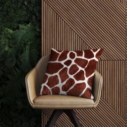 Warren Reed - Designer Giraffe Spots Print Outdoor Cushion in Brown - Size: 45 cm x 45 cm - thumbnail 2