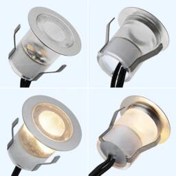 SPETLEK IP68 Outdoor LED Decking Lights 30mm Round in Silver - thumbnail 3