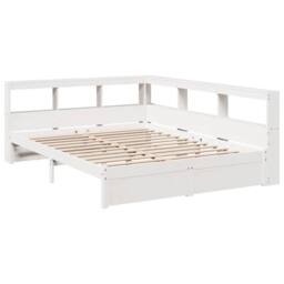 Berkfield Home Bookcase Bed without Mattress White 160x200 cm Solid Wood Pine - thumbnail 4