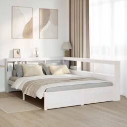 Berkfield Home Bookcase Bed without Mattress White 160x200 cm Solid Wood Pine - thumbnail 1