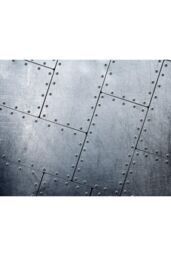 Origin Murals Tiled Metal Wall Mural in Grey - Size: W350 cm x H280 cm - thumbnail 2