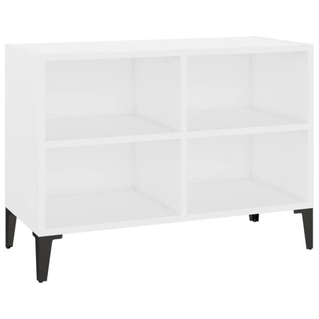 Berkfield Home TV Cabinet with Metal Legs White 69.5x30x50 cm - image 1