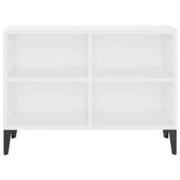 Berkfield Home TV Cabinet with Metal Legs White 69.5x30x50 cm - thumbnail 4