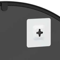Berkfield Home Wall Mirror Black 60x30 cm Arch Iron - thumbnail 6