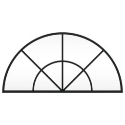 Berkfield Home Wall Mirror Black 60x30 cm Arch Iron - thumbnail 3