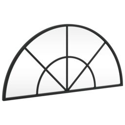 Berkfield Home Wall Mirror Black 60x30 cm Arch Iron - thumbnail 2