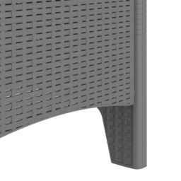 Berkfield Home Garden Chair Set of 2 Light grey Polyethylene Rattan Standard - thumbnail 8