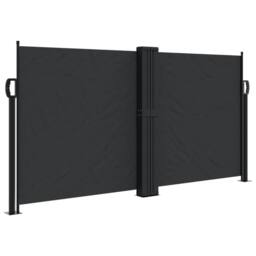 Berkfield Home Retractable Side Awning Black 120x1200 cm - thumbnail 2