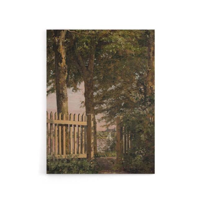 "Artery8 Sailboat & the Garden Gate Christen Kobke Canvas Wall Art - Size: W18"" x H24""" - image 1