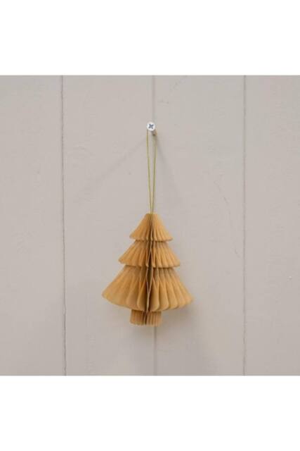 KDMD Set of 3 Caramel Tree Bauble in Light Brown - image 1