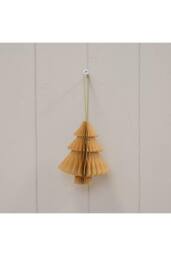 KDMD Set of 3 Caramel Tree Bauble in Light Brown - thumbnail 1