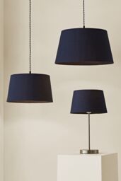 ValueLights Aspen Navy Blue Tapered Easy Fit Pendant Lamp Shade - Size: Large - thumbnail 8